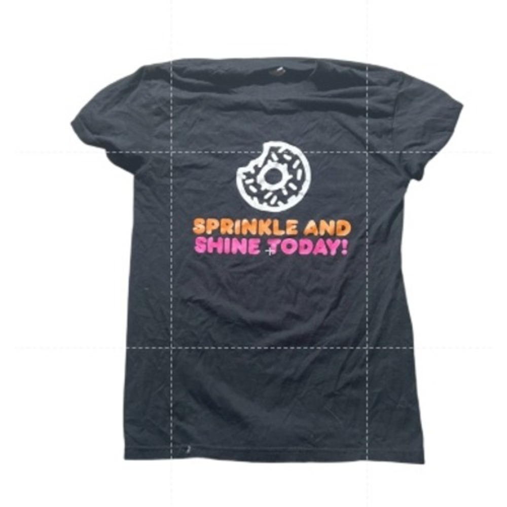 Dunkin Donuts Sprinkle and Shine Today Graphic T-Shirt Bundle Black Small 2 Pack